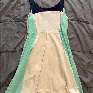 Express Navy and Mint Dress
